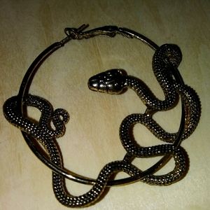 Intertwined Snake Hoop Earrings